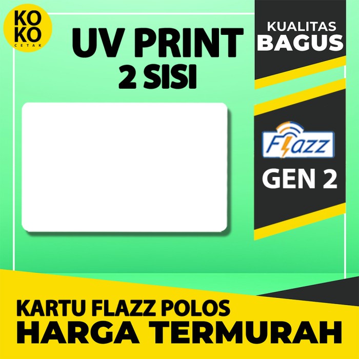 KARTU FLAZZ BCA POLOS PUTIH / GEN 2 FLAZZ POLOS GEN 2 POLOSAN 2 SISI ARRIVAL