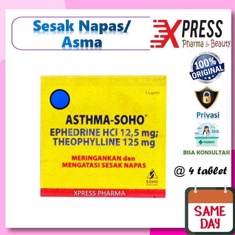 ⚡XPRESS⚡ Asthma-Soho STRIP Obat Sesak Napas Asma Soho AsmaSoho AsthmaSoho Astma Tablet Asthma Soho