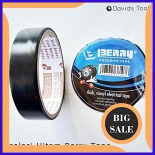 

Isolasi Listrik Solasi Solatip Hitam Berry Tape Z804Z3 last stok