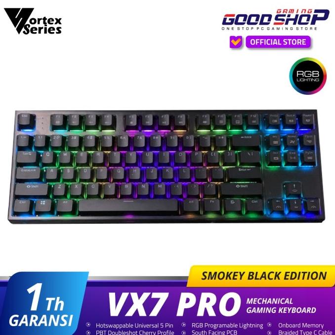 VortexSeries VX7 Pro Smokey Black Edition Mechanical Keyboard