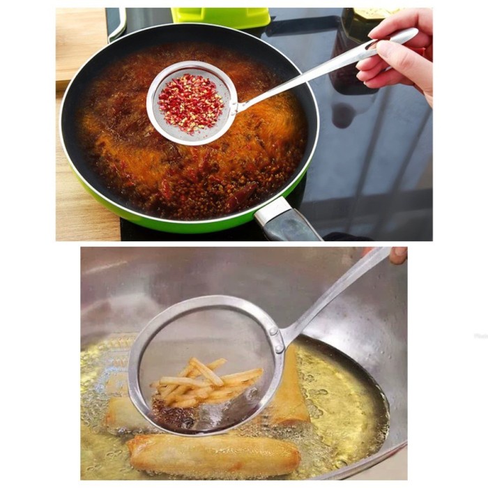 BAROKAH GAMIS COLANDER MESH COOKING TOOLS Saringan Minyak Stainless Penyaring Ampas