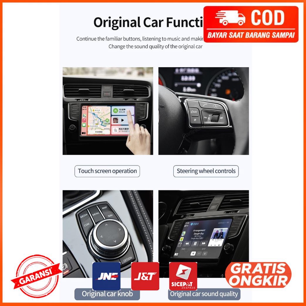 Wireless CarPlay Dongle Adapter Bluetooth Head Unit CPC200-U2W