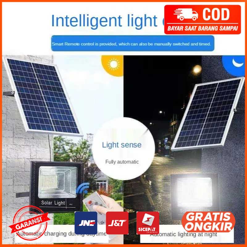 Lampu Dinding Solar Sensor Cahaya Waterproof 144 LED Cool White OB144