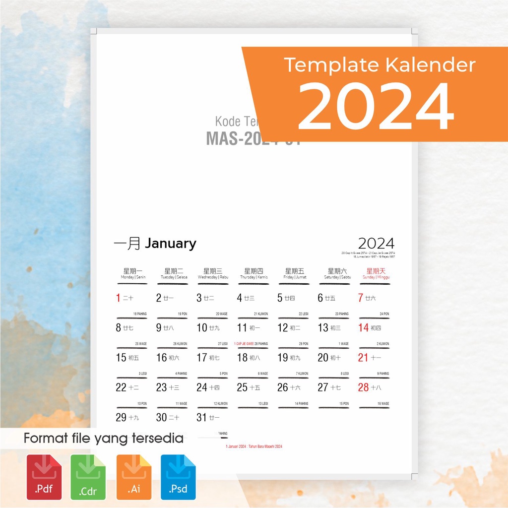 

Template Kalender 2024 51, Dilengkap Dengan Penanggalan Jawa, Hijriyah, Pasaran, china, Imlek, pranotomongso, wukon, MAS-2024-51