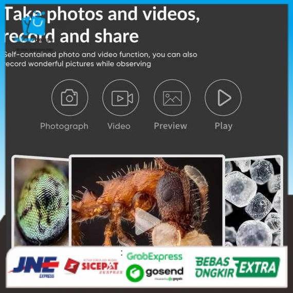 Apexel Mikroskop Portable Digital Ips Hd Screen Rechargeable 700Mah