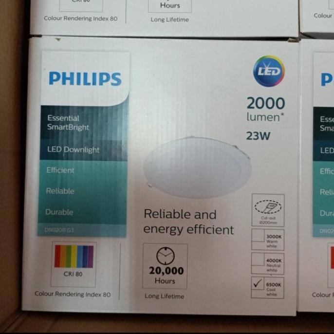 Lampu Downlight Panel LED Philips 24 Watt DN020B 8"