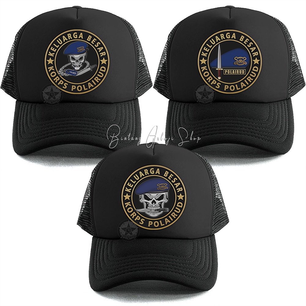 Topi Skull Keluarga Besar Korps Polairud Istimewa &amp; Murmer