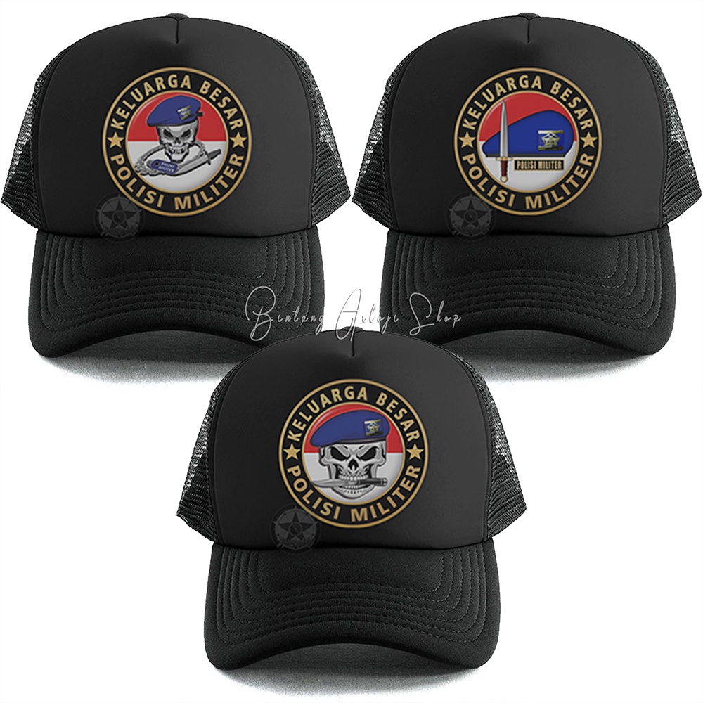 Topi Skull Keluarga Besar Polisi Militer (AU) Istimewa &amp; Murmer