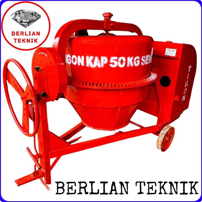 Beton Molen Concrete Mixer Semen TIGON 500 Liter lengkap Mesin