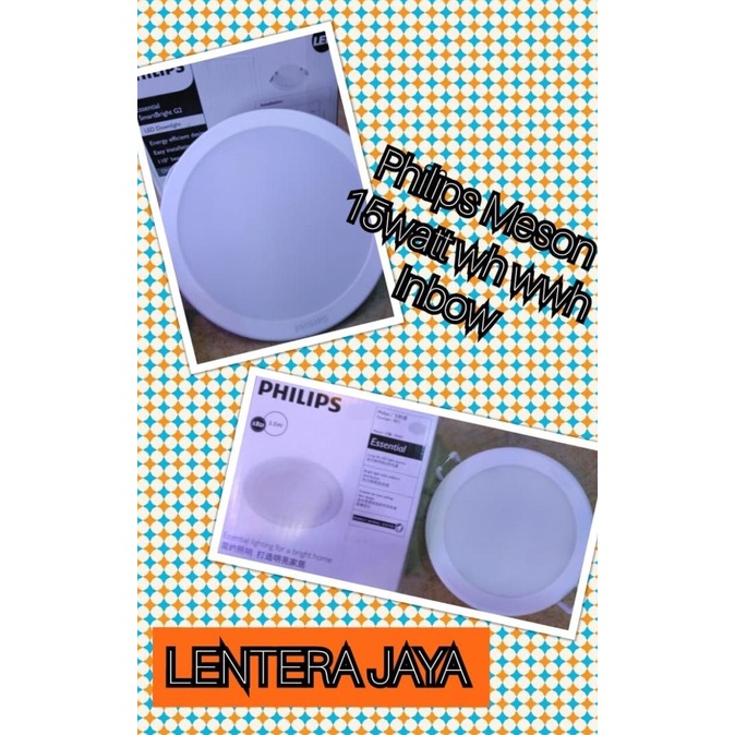 Lampu Downlight Panel LED 15watt 15 Watt 15w White Wwh Philips 6 Inch