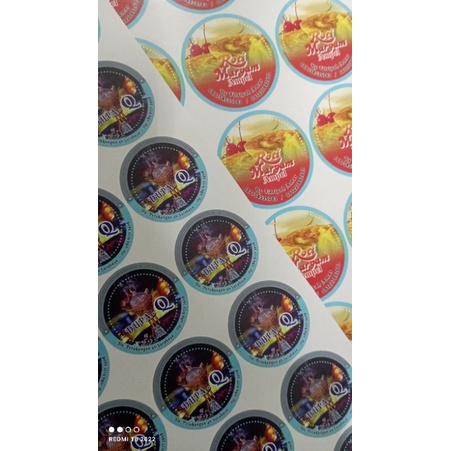 

sticker label bahan bontak