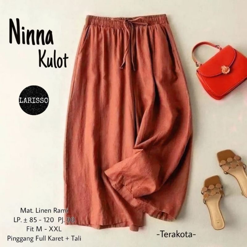 Kulot celana wanita pinggang tali karet melar / Ninna kulot