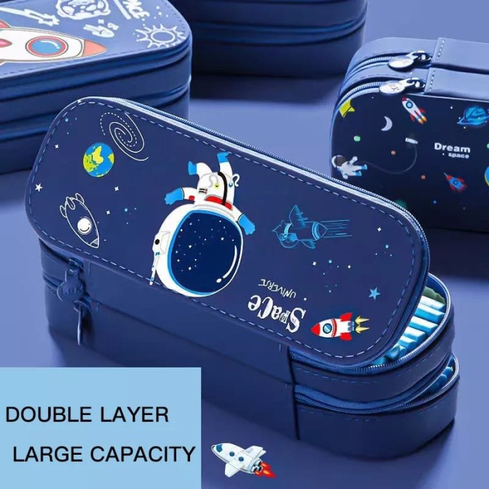 

TERMURAH Kotak Pensil Karakter Astronot Rocket Tempat pensil 2 Tingkat CS007 /ALAT TULIS