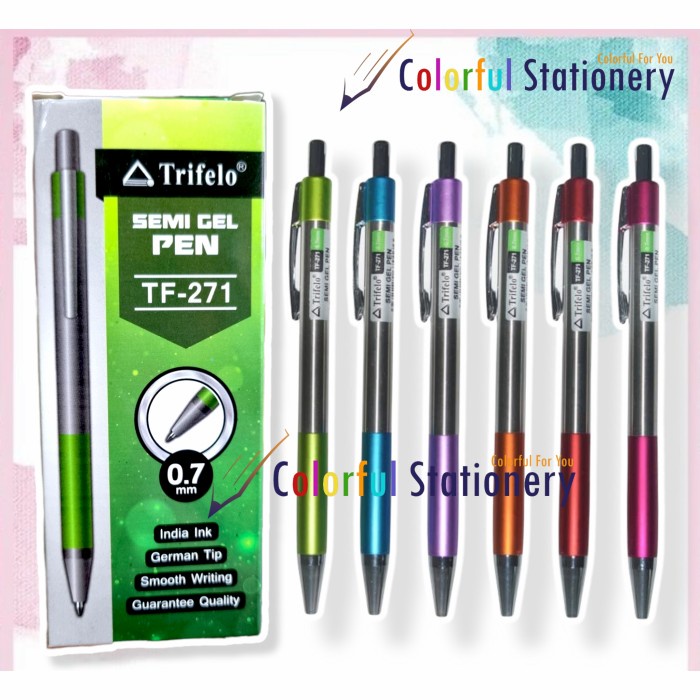 

Sale Pulpen / Pena / Bolpoin / Pen Gell Trifelo Body Stainless TF-271 /ALAT TULIS AESTHETIC/ALAT