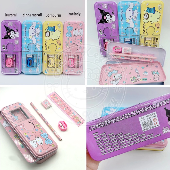 

Terlaris Set Kotak Pensil Alat Tulis Melody Kuromi Cinnamoroll Pompompurin