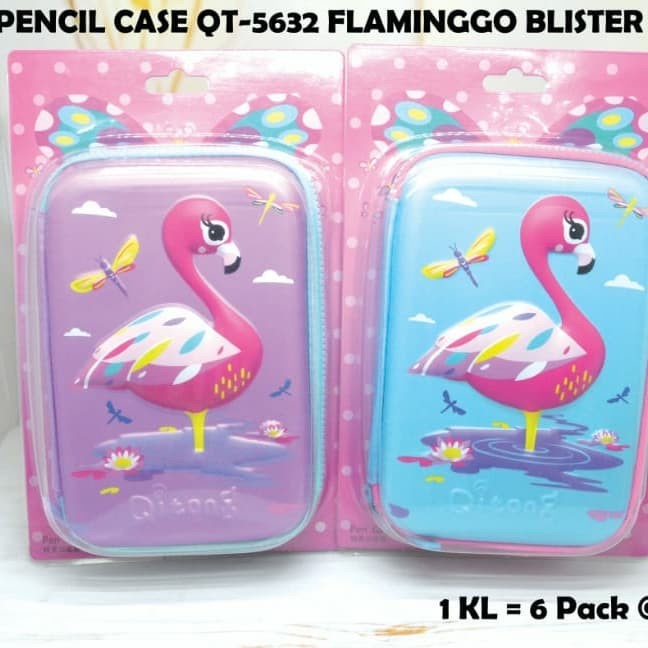 

TERMURAH Pensil case gambar timbul Qitong mirip smiggle coklat flamingo owl /ALAT TULIS