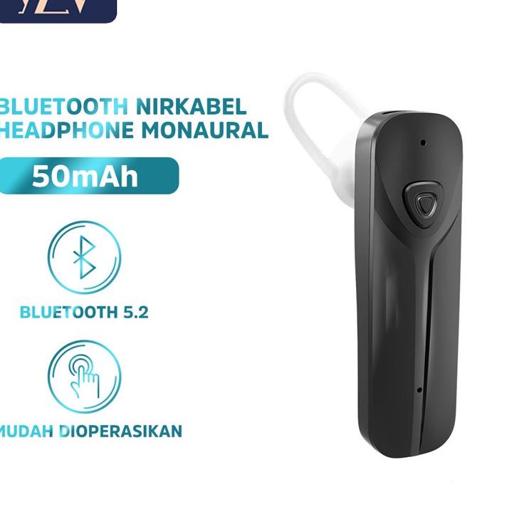 Terbaik YLV Headset Bluetooth Wireless Single Earphone With Mic Car Driver Earphone Business Headset