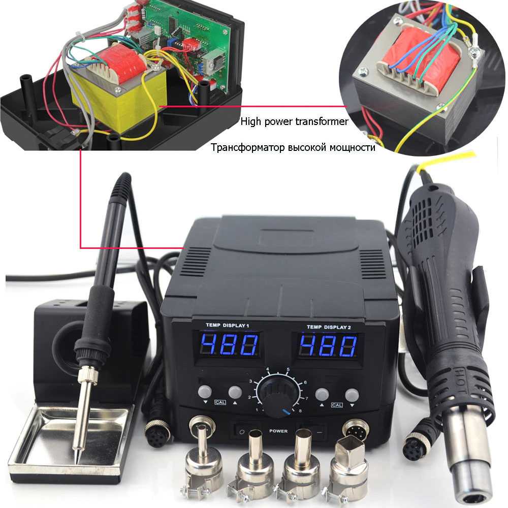 Mypovos Soldering Station 2in1 Solder + Hot Air Heat 750W - 8582D