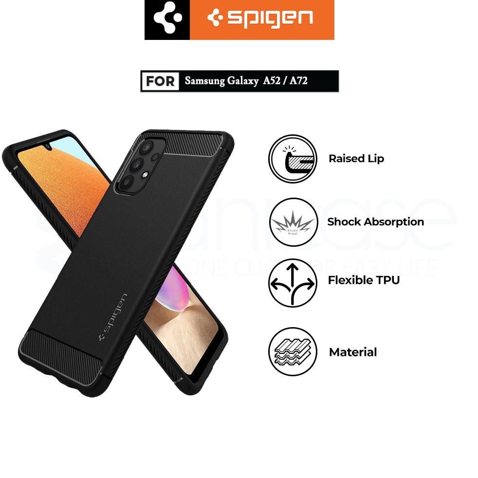Spigen Case Samsung Galaxy A52 / A72 Rugged Armor Carbon Fiber Casing