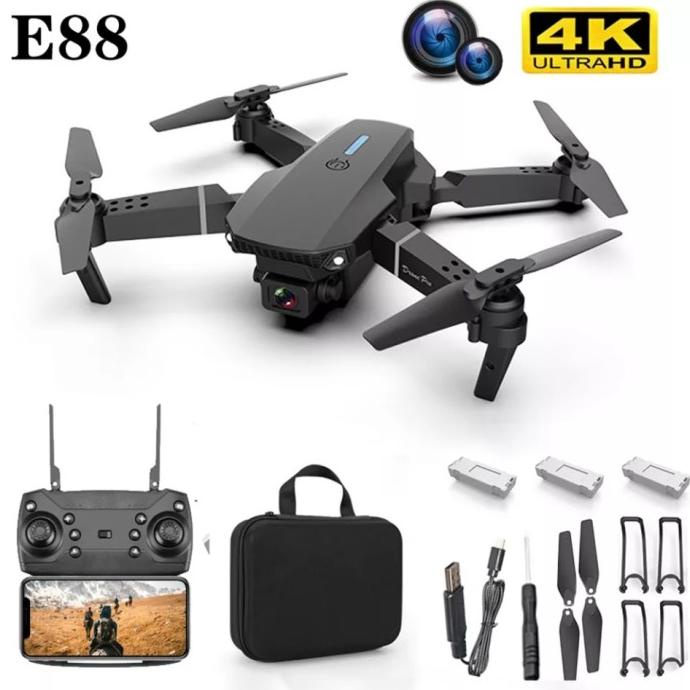 RC Drone E88 4K Camera Drone Kamera Murah