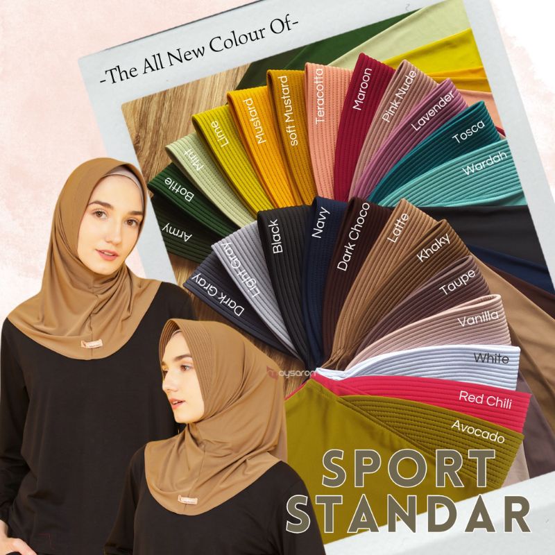HIJAB INSTAN SPORT STANDAR/ MAYSARON/ ORIGINAL