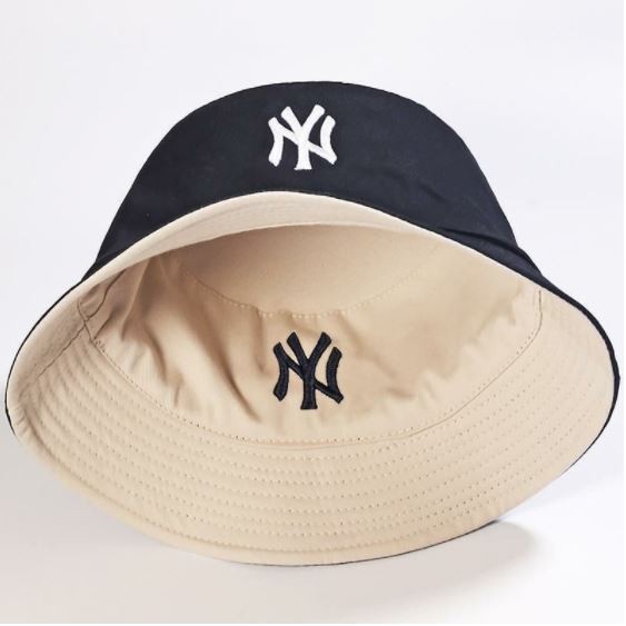 Topi Wide Bucket Hat tali/bucket hat wanita/topi wanita/topi bucket wanita - hitam-creamny Hats SALE