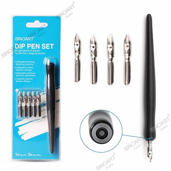 

Terlaris Sinoart Calligraphy Dip Pen Set Pulpen Kalam Kaligrafi Celup