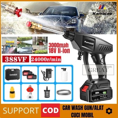 Kamolee-Set Alat Cuci mobil Portable Jet washer water spray Gun