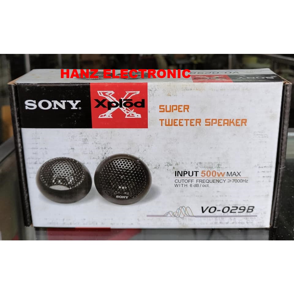 HANZ ELEKTRONIK TW048 TWEETER MOBIL SUPER "SONY X-plod SO-029" MURAH SUARA JERNIH 1SET