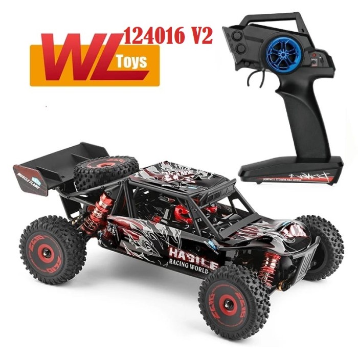 RC Car Wltoys 124016 75 km/h 1:12 4WD RC Truggy Brushless Off-Road RTR
