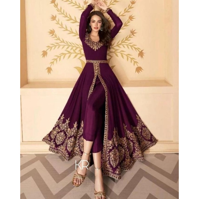 Setelan Celana Wanita Set Maxi India Baju Pesta Muslim Kekinian Mewah