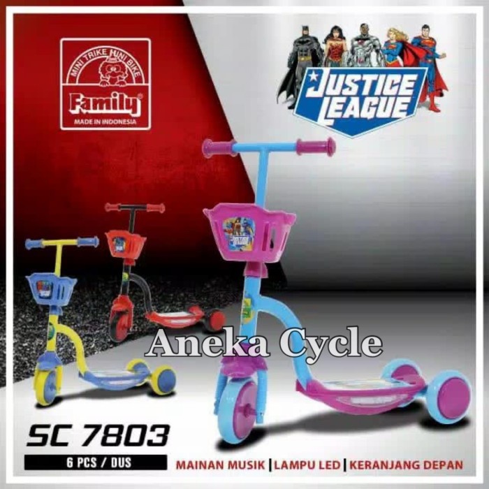 Mainan Skuter Anak Family Keranjang Scooter Anak Family (J0M7) High Quality Manual Genjot Skuter Lis