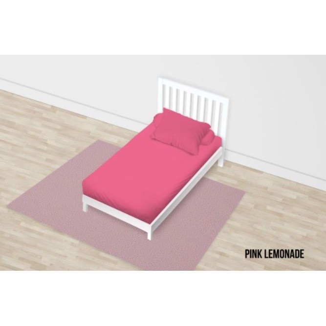 Sprei sprei california polos embossed 100x200/90x200- seprei singlesize - A - pink lemonade, 90x200(