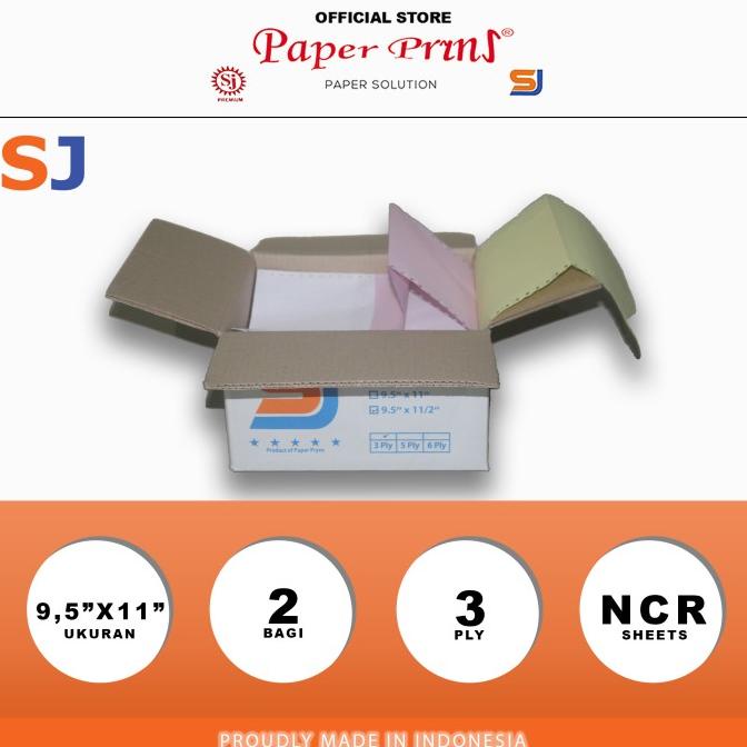 

Sj Orange Continuous Form / Ncr Prs / 9,5 X 11/2 (Bagi 2) / 3Ply