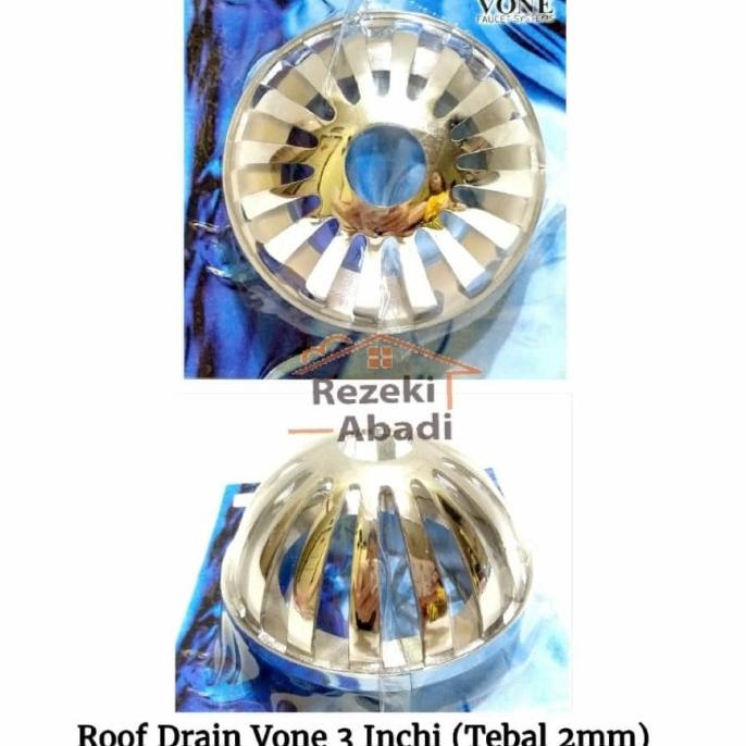 Roof Drain 3 Inchi Vone Kuningan Tebal / Saringan Talang Air