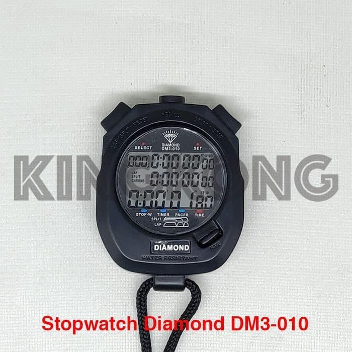 Terlaris Stopwatch Diamond Original 10 Memory Digital Olahraga