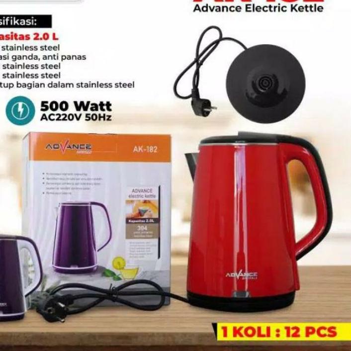 Limited | KP8 | Kettle alektrik 2Liter/teko listrik Advance AK 182