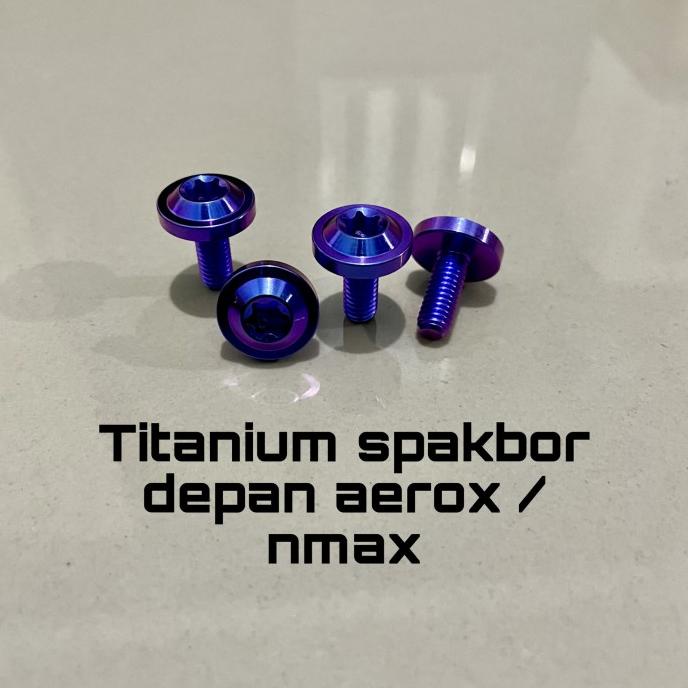 Baut titanium spakbor depan aerox / nmax 1 set