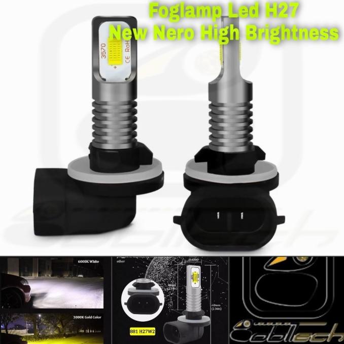 Lampu Foglamp Mobil Led H27 881 Super Bright