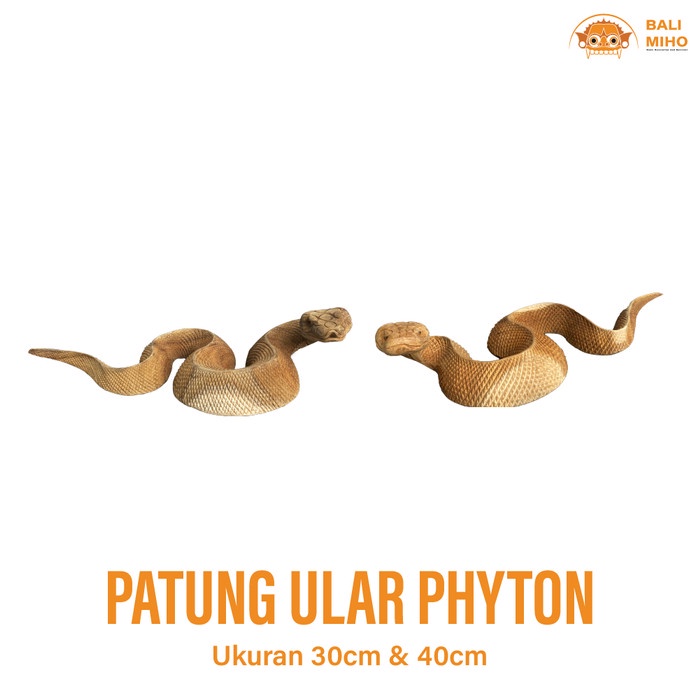 Patung Ular Phyton 30 & 40 cm - Patung Ular Piton - Patung Ular Sanca
