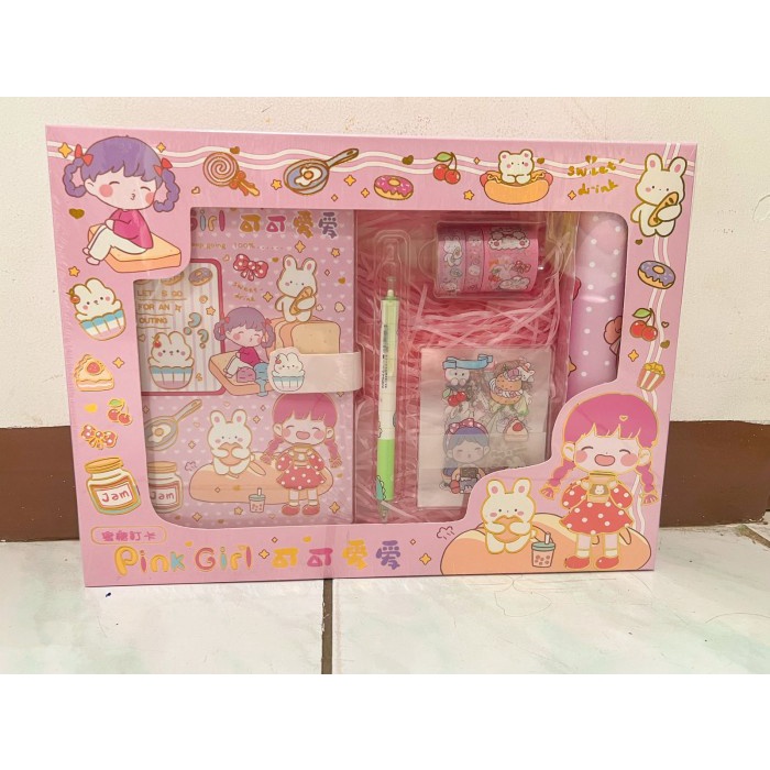 

TERBARU Journal Kit Set Gift Box / Paket Set Agenda / Notebook lucu/diary lucu /BUKU TULIS