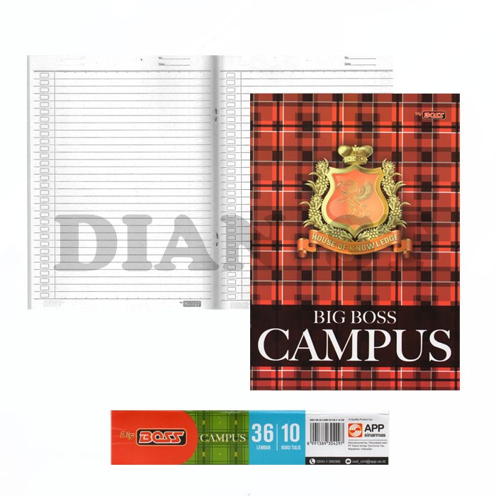 

BAYAR DITEMPAT Buku Tulis Big Boss Campus 36 Lembar - pak /BUKU TULIS SEKOLAH/BUKU TULIS SIDU/BUKU