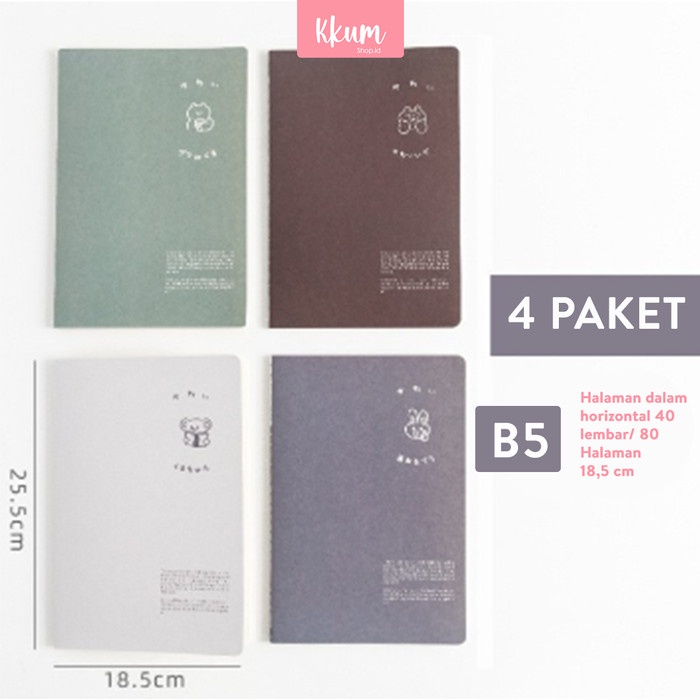 

BISA COD 4 PCS Notebook B5 A5/ Buku tulis motif/ Buku Sekolah motif lucu /BUKU TULIS SEKOLAH/BUKU