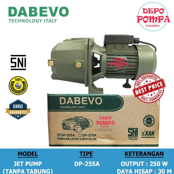 Pompa Air Jet Pump Dabevo 255 / Jet Pump 250 Watt Terianse