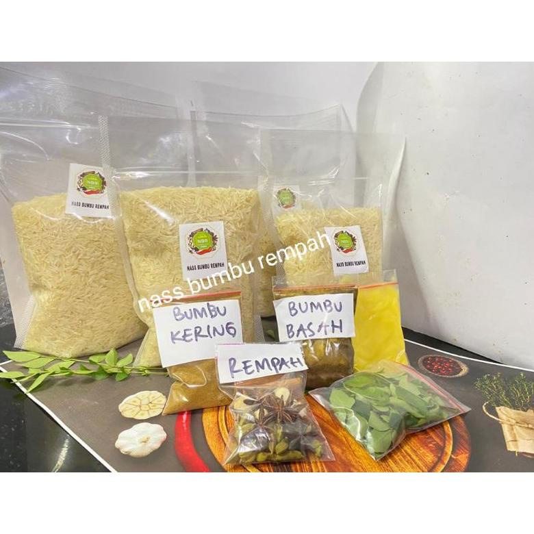 

paket lengkap siap masak beras basmati 1kg dan bumbu nasi kebuli bonus minyak samin