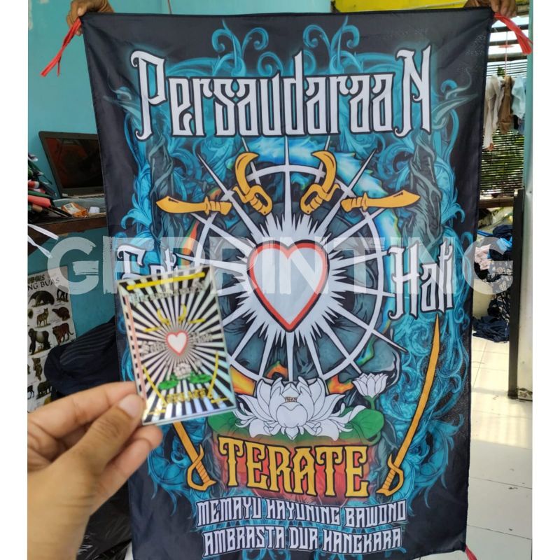 TERMURAH + TERBARU, BENDERA PSHT FULL PRINTING, CETAK BENDERA SH, FLAG SH, MINI FLAG PSHT, GIANTFLAG