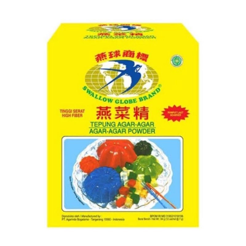

Agar Agar Plain Swallow 15g