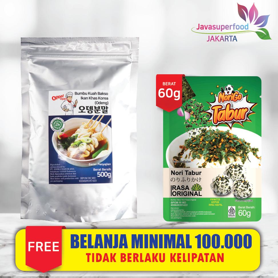 

2.2 MALL Bumbu Saus kuah Soup Oden Odeng Eomuk Fish Cake Bakso javasuperfood 500g