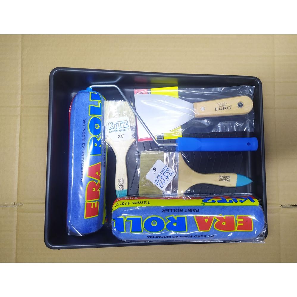 

Update - Paket alat cat Kuas roll ERA + Refill kuas roll ERA + Bak cat + kape 3" + kuas 2,5" + kuas 4