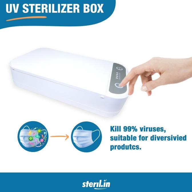 Uv Sterilizer Box Steril Disinfektan 99%Utk Masker, Uang, Hp Dll